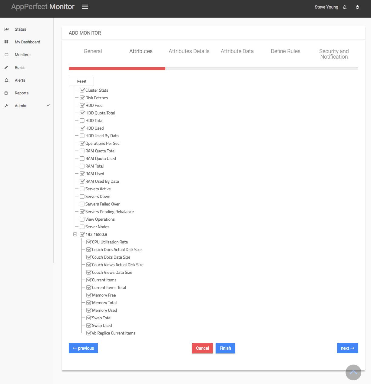 Database Monitoring : Select Attributes